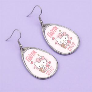 Μεταλλικά Σκουλαρίκια Δάκρυ - Hello Kitty