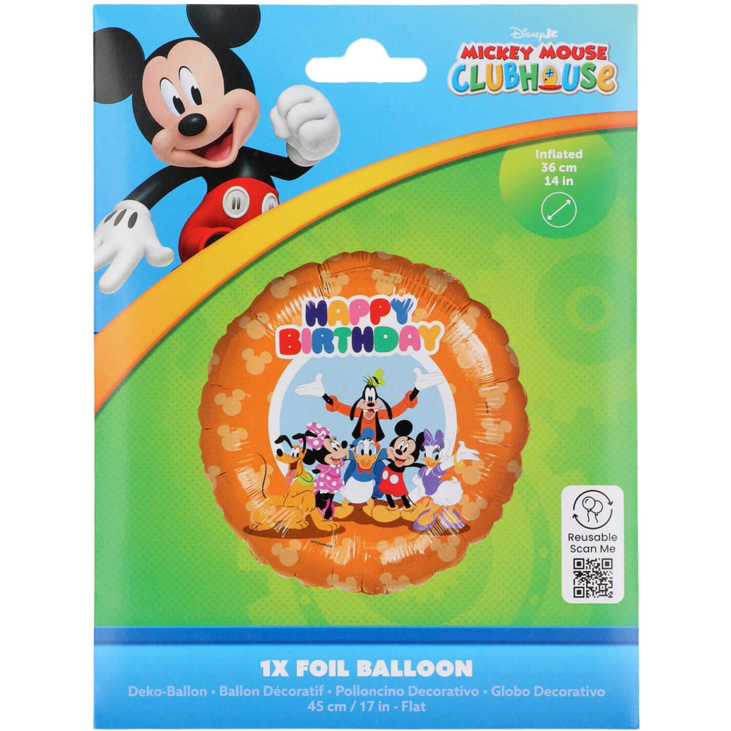 18" Μπαλόνι γενεθλίων πορτοκαλί - Mickey Mouse Friends - Image 2