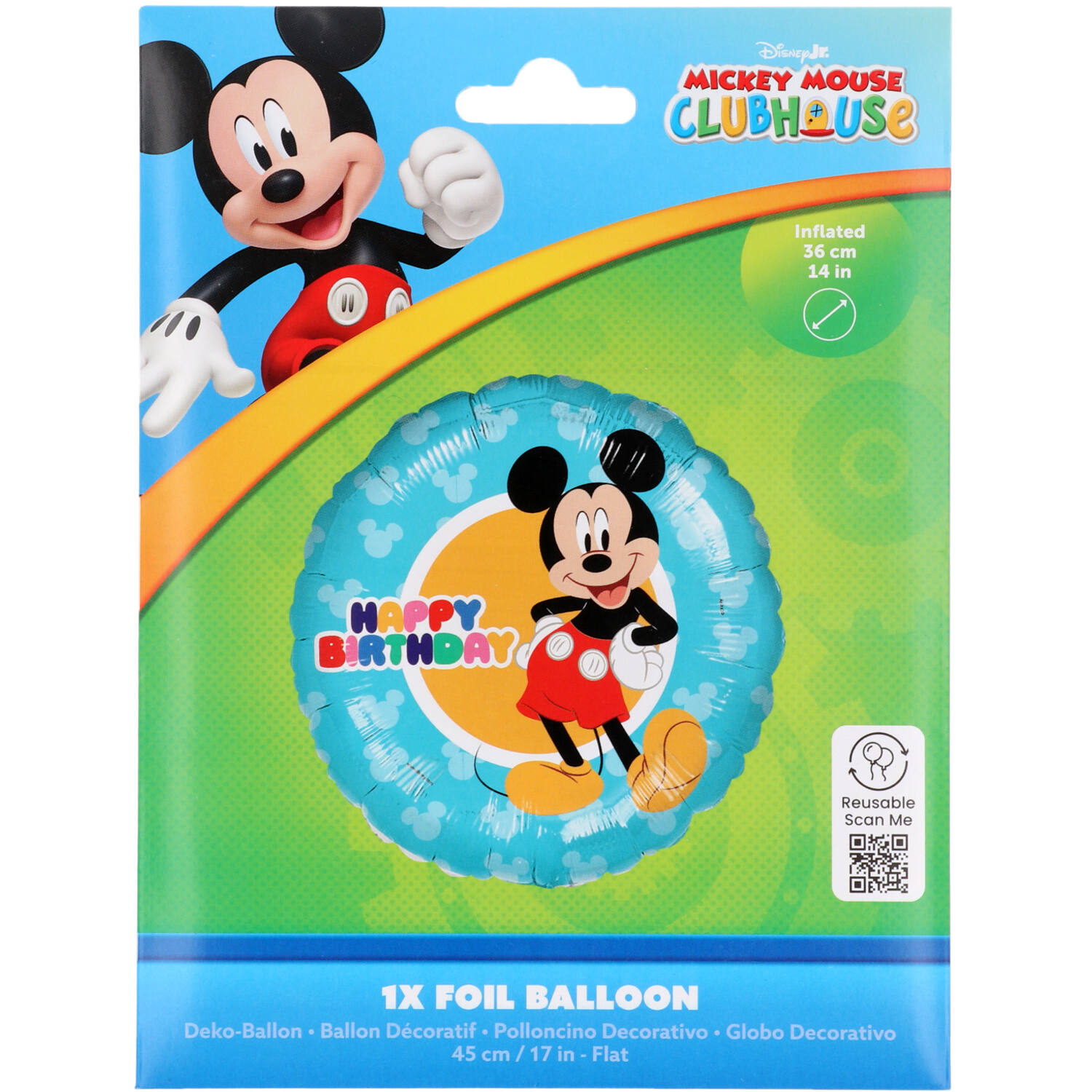 18" Μπαλόνι Happy Birthday - Mickey Mouse - Image 2
