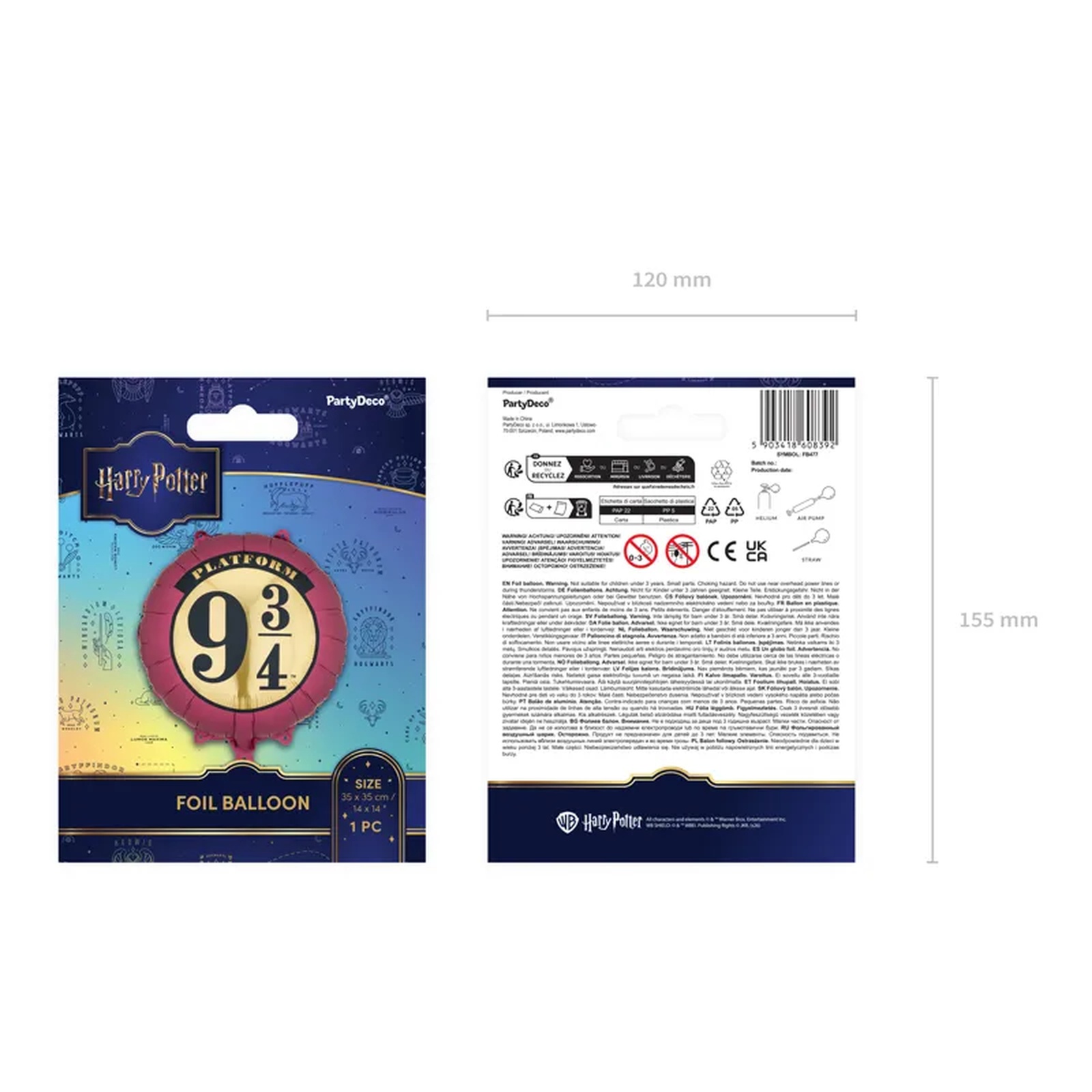 18" Μπαλόνι Harry Potter - Platform 9 3/4 - Image 4