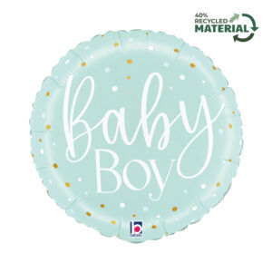 18" Μπαλόνι Στρογγυλό Μέντα - Baby Boy