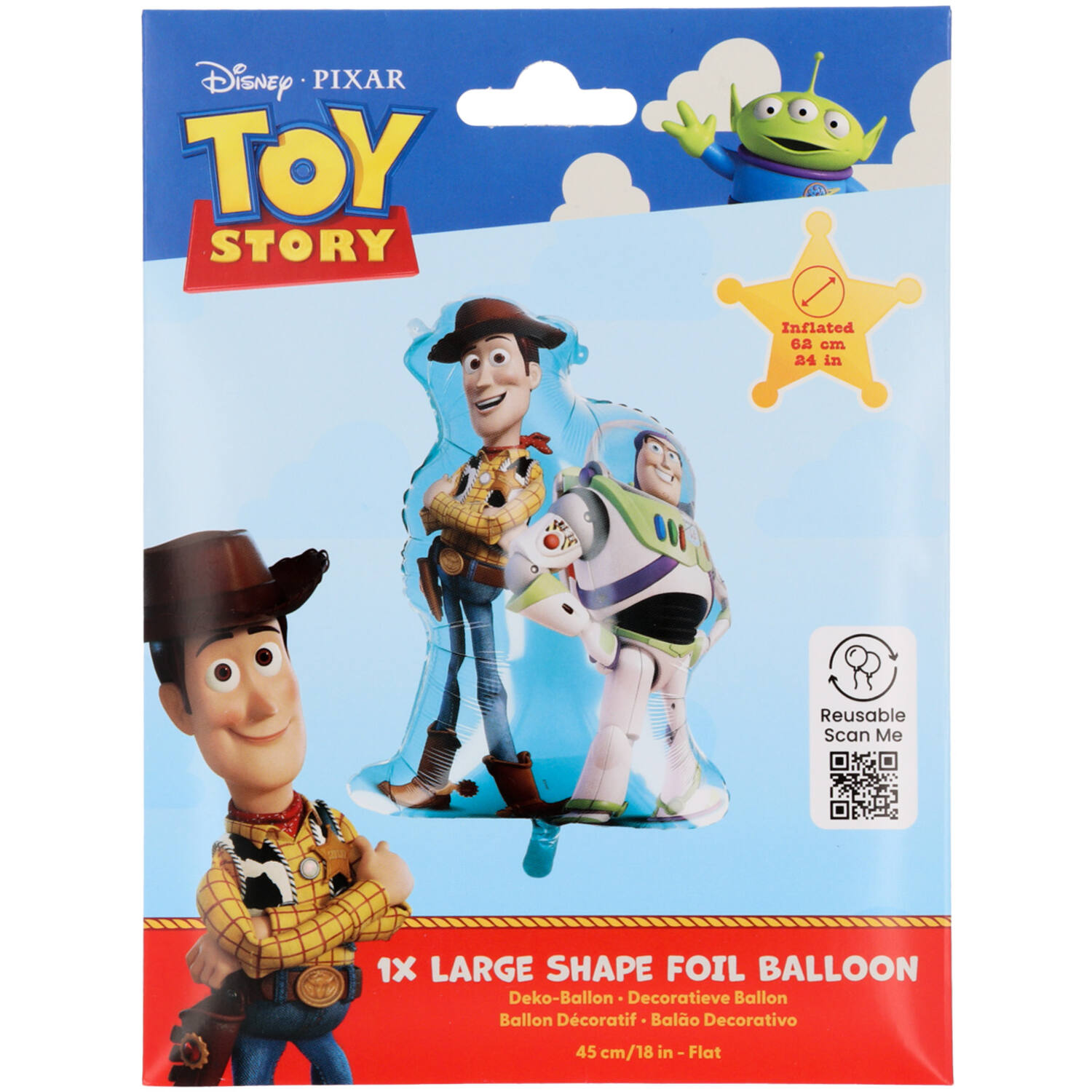 24" Μπαλόνι Φιγούρα Woody & Buzz (Toy Story) - Image 3