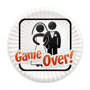 Χάρτινα Πιάτα Νύφη & Γαμπρός - Game Over (8 τεμ)