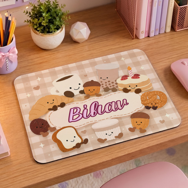 Mouse Pad Gaming - Cute Breakfast με Όνομα