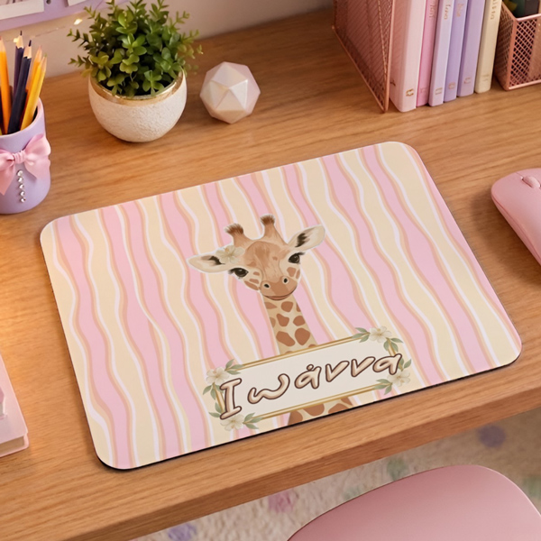 Mouse Pad Gaming - Καμηλοπάρδαλη με Όνομα