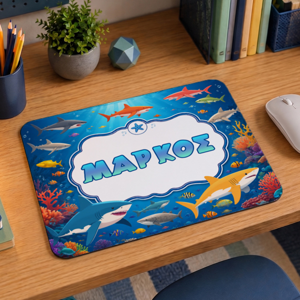 Mouse Pad Gaming - Καρχαρίες με Όνομα