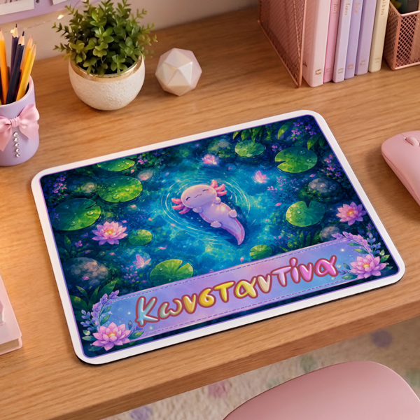 Mouse Pad Gaming - Magic Axolotl με Όνομα