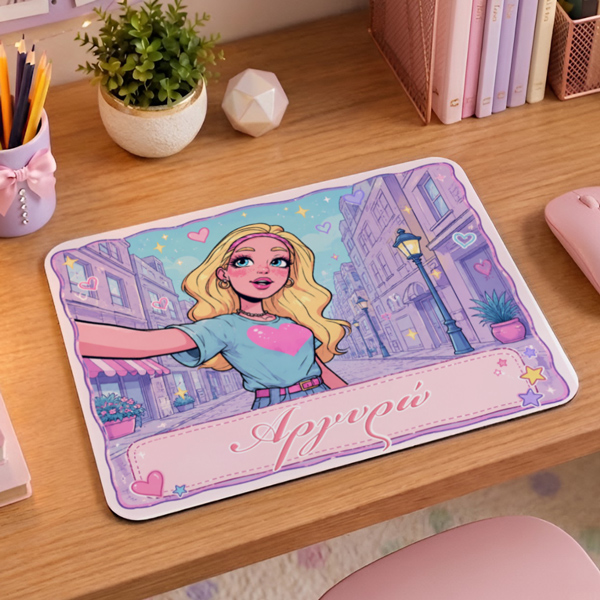 Mouse Pad Gaming - Selfie Girl με Όνομα