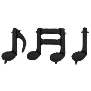 Σετ Μαύρα Μπαλόνια - Μουσικές Νότες (3 τεμ)
