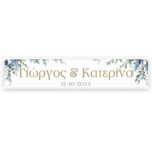 Πινακίδα αυτοκινήτου γάμου - Μπλε Βιστερία (2 τεμ)